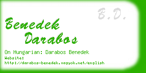 benedek darabos business card